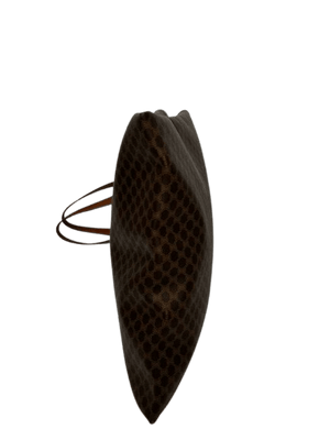 Celine Brown Macadam Coated Canvas & Leather Shoulder Bag - www.unoo.com