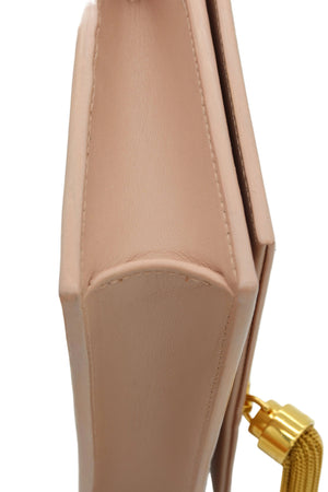 Saint Laurent Kate Tassel Wallet on Chain Pale Pink Leather Crossbody Clutch Bag - www.unoo.com