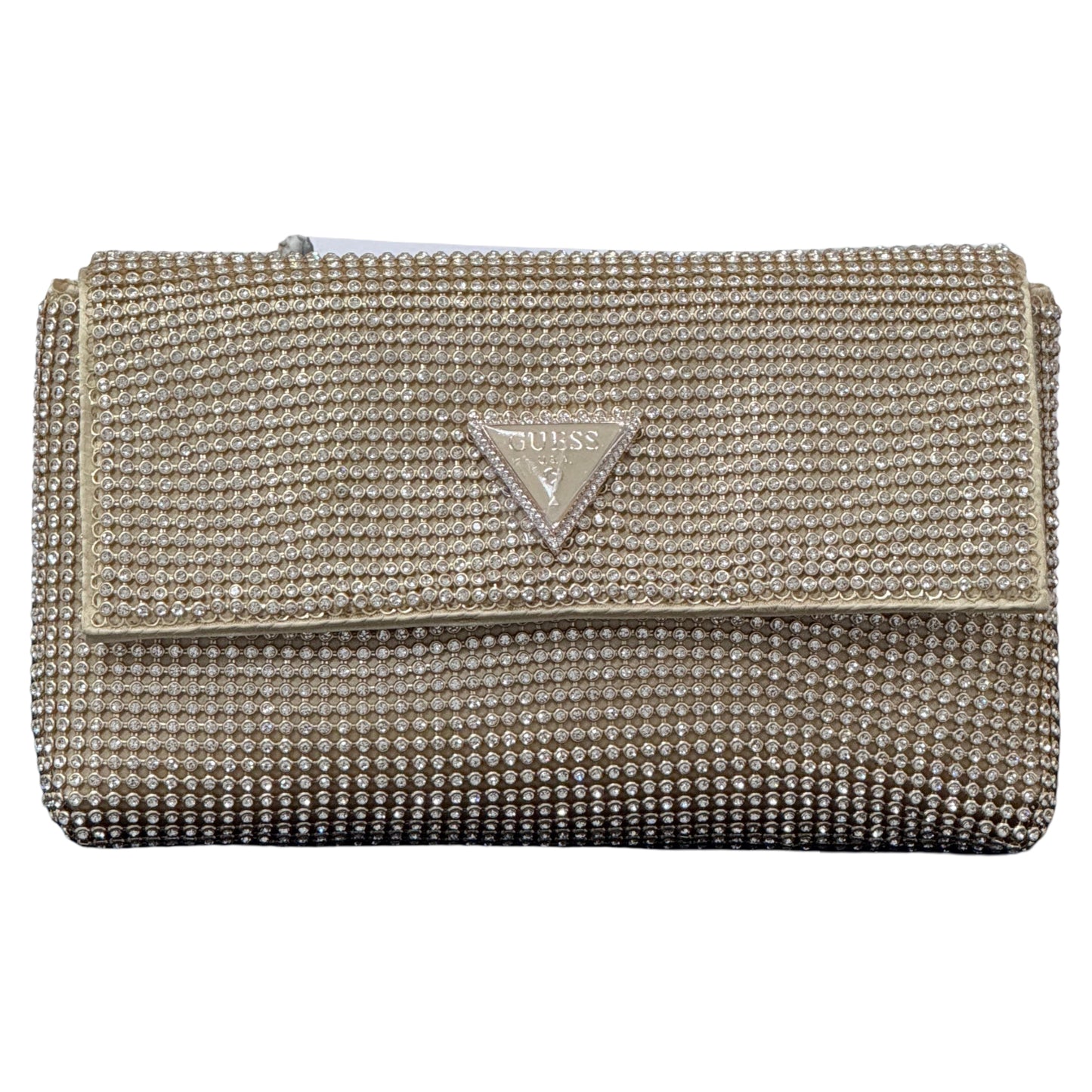 Guess Zalina Small Rhinestone Flap Clutch - Gold