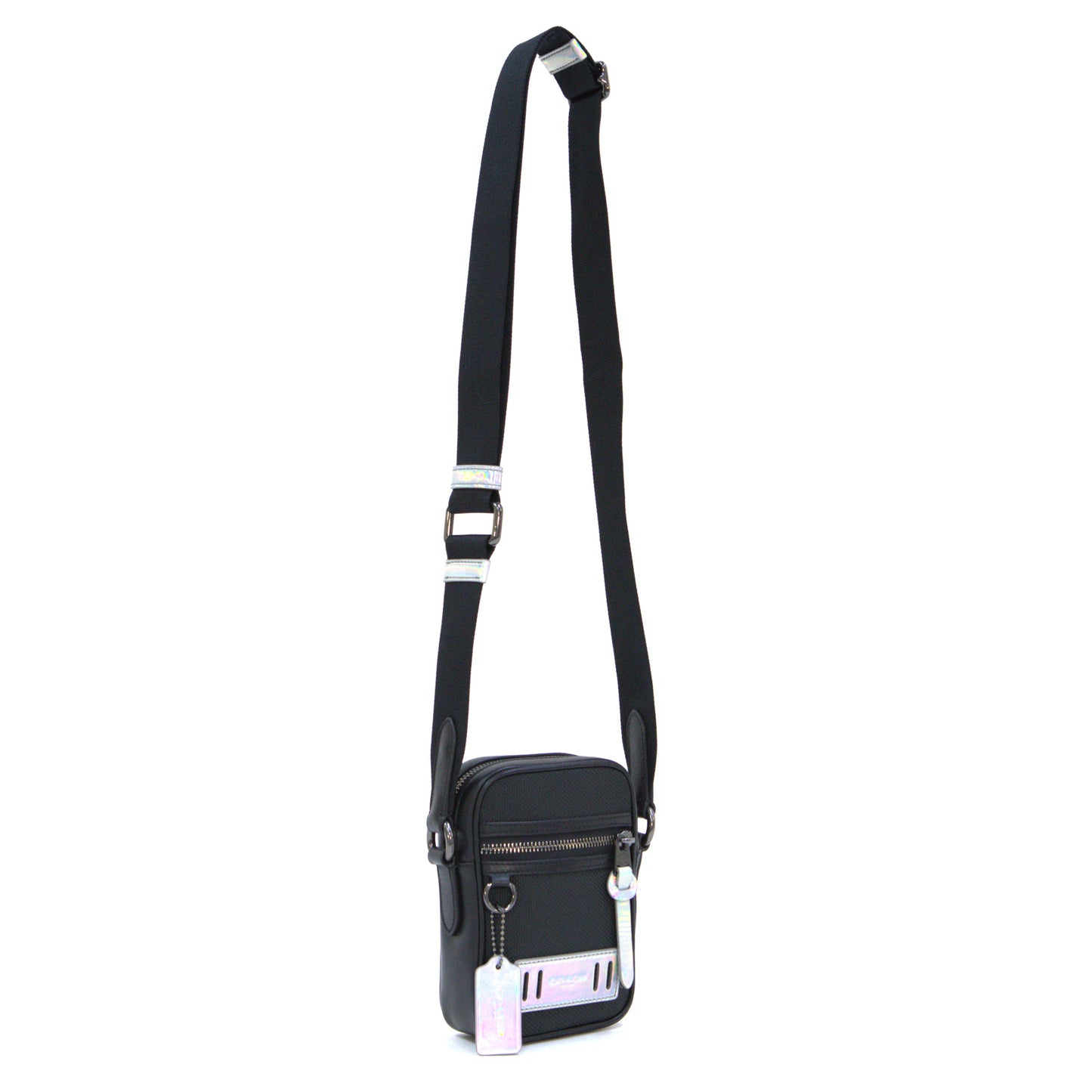 Coach Men's Black Shoulder Terrain Reflective Crossbody Bag - Black