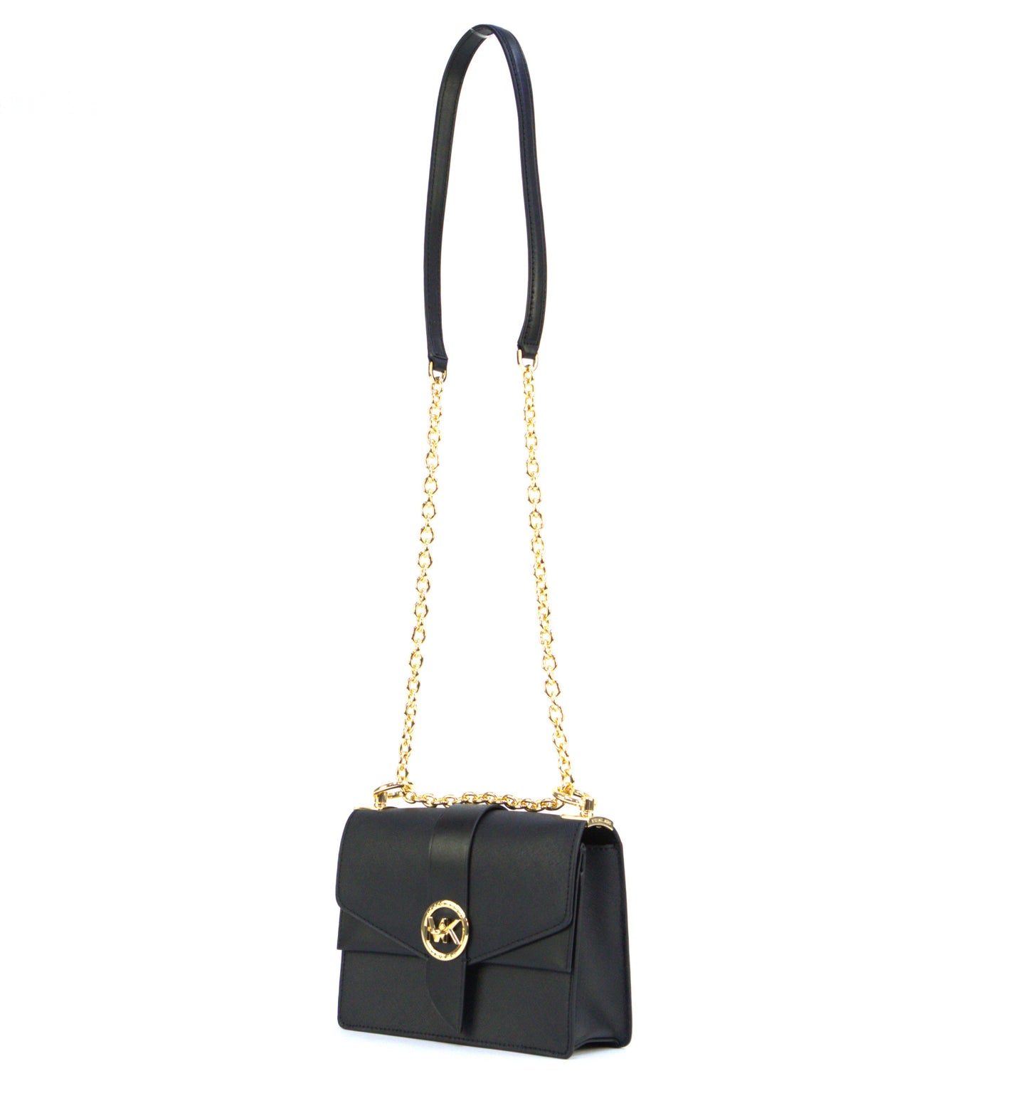 Michael Kors Small Saffiano Leather Greenwich Crossbody Bag - Black