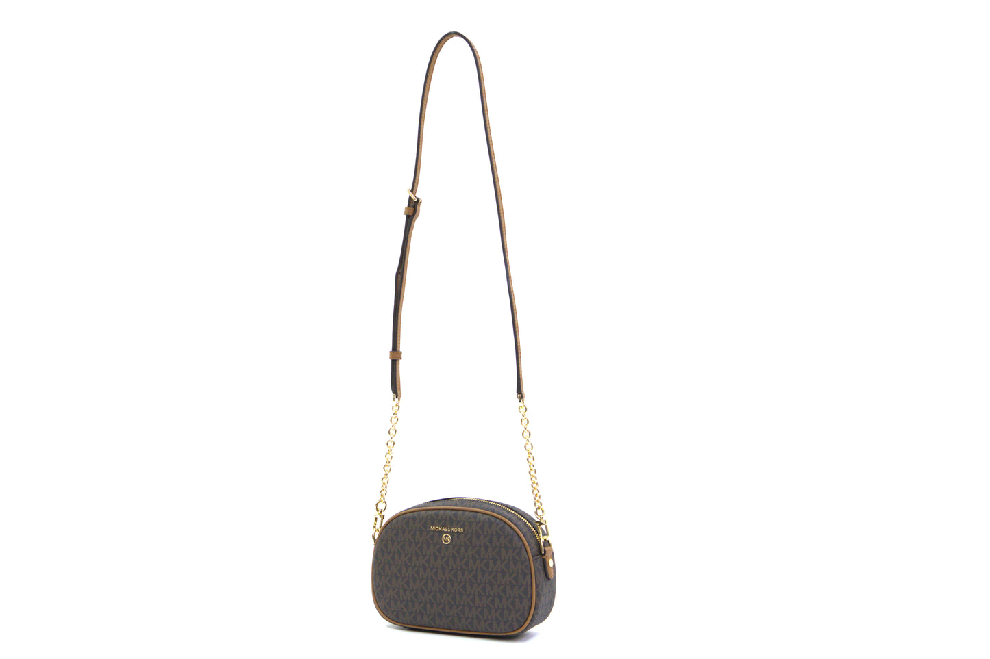 Michael Kors Small Oval Camera Crossbody - Brown/Acorn
