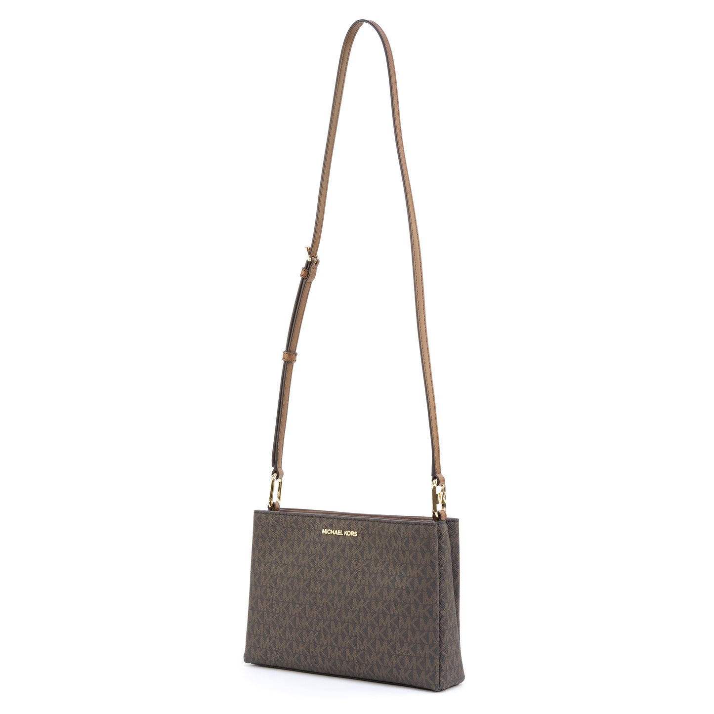 MIchael Kors Trisha Medium Logo Crossbody Bag Tote - Brown
