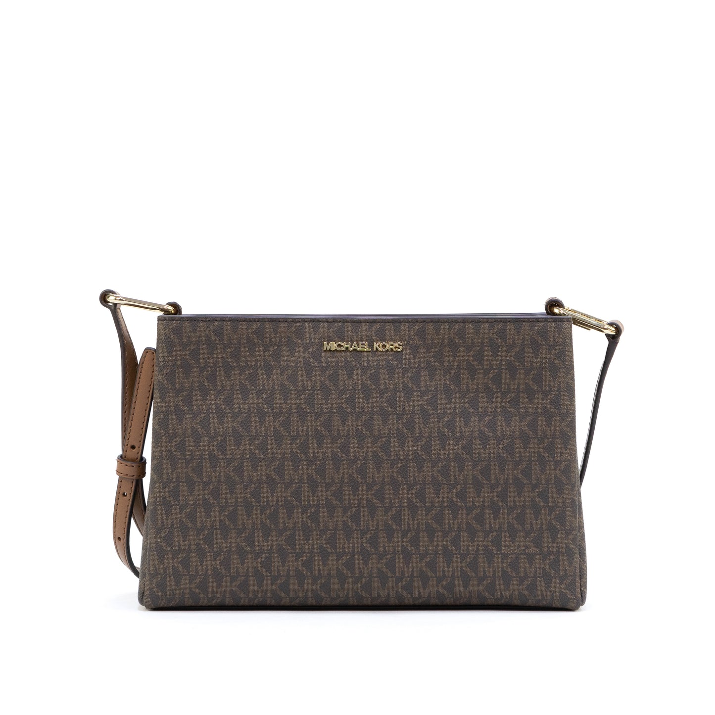 MIchael Kors Trisha Medium Logo Crossbody Bag Tote - Brown