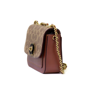 Coach Women's Coated Canvas Signature Madison Shoulder Bag - Tan Rust - www.unoo.com