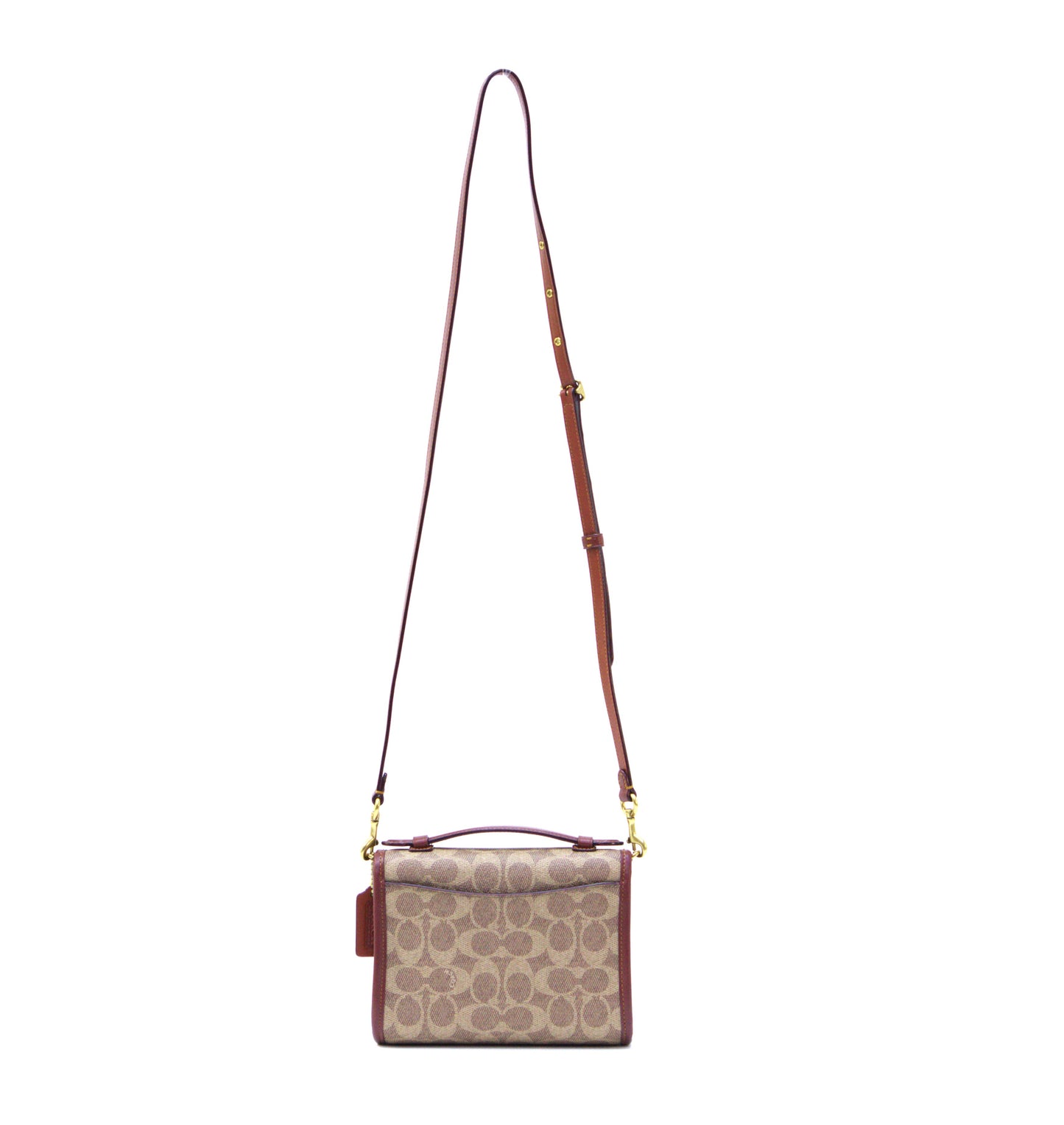 Coach Kip Turnlock Crossbody In Signature Canvas -Tan/Rust