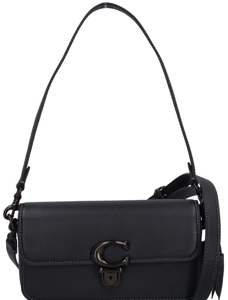 Coach Genuine Leather Crossbody Bag- Black