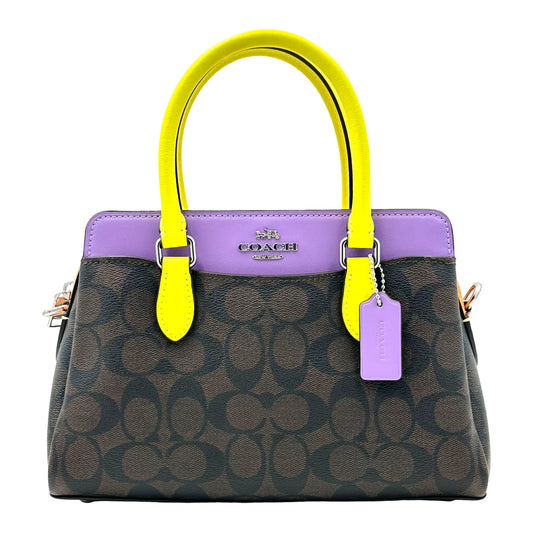 Coach Mini Darcie Carryall Colorblock in Signature Canvas - Brown / iris Multi