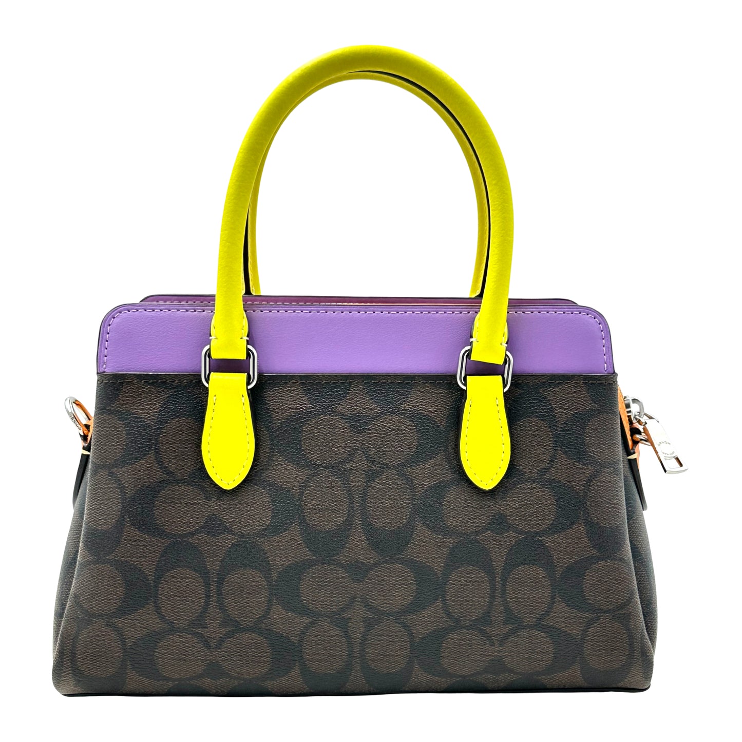 Coach Mini Darcie Carryall Colorblock in Signature Canvas - Brown / iris Multi