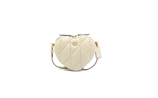 Coach Quilted Leather Heart Bag - Ivory