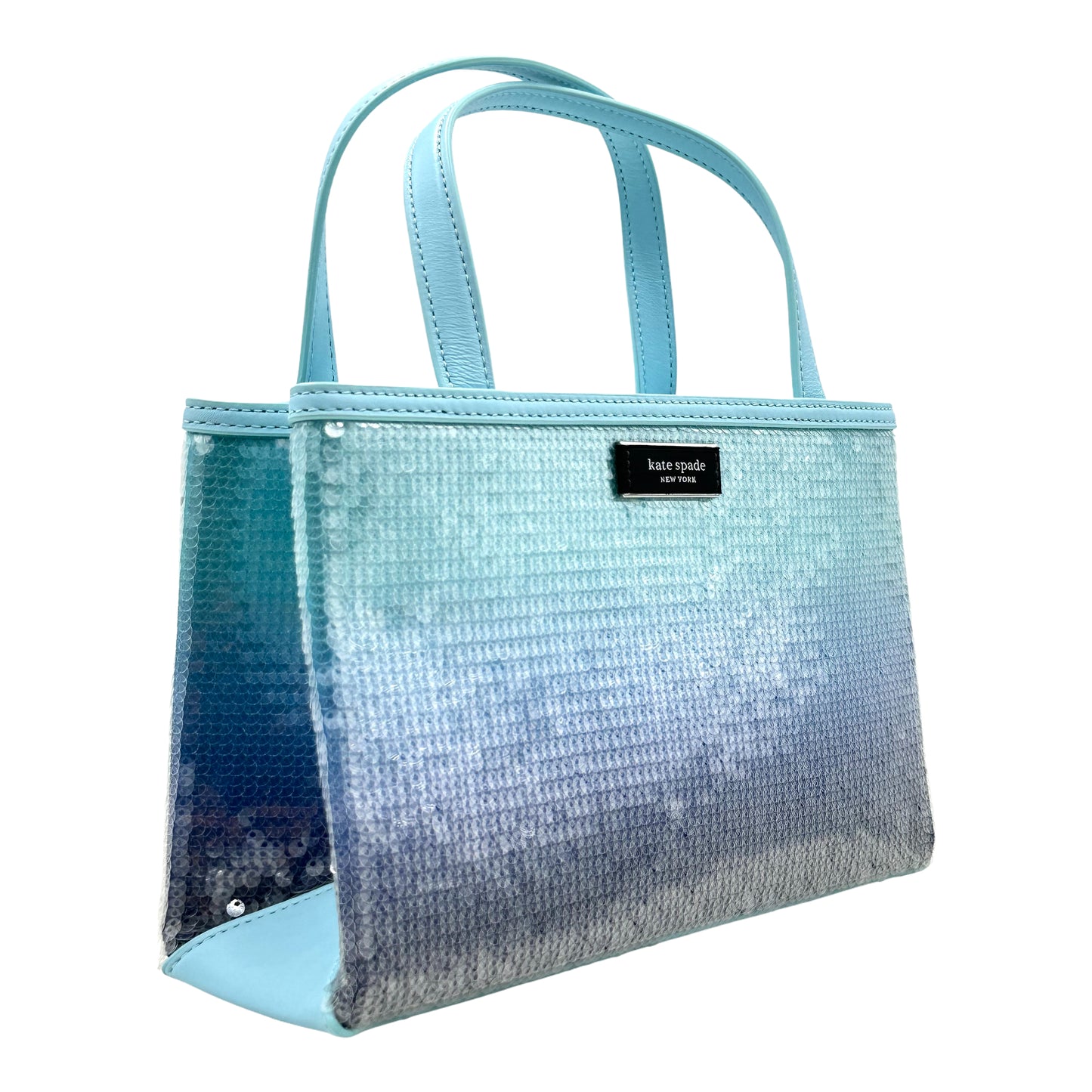 Kate Spade Sam Icon Ombre Sequin Small Tote Bag - Aquamarine Blue
