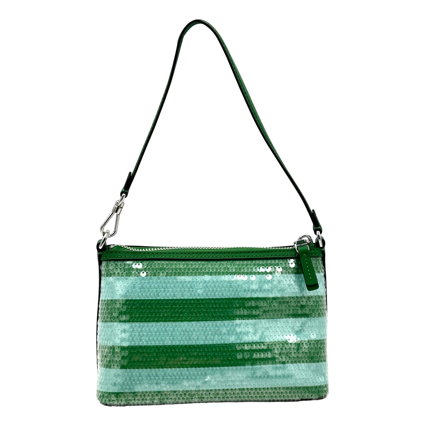 Kate Spade Lulu Seaside Stripe Sequin East West Pouchette - Green