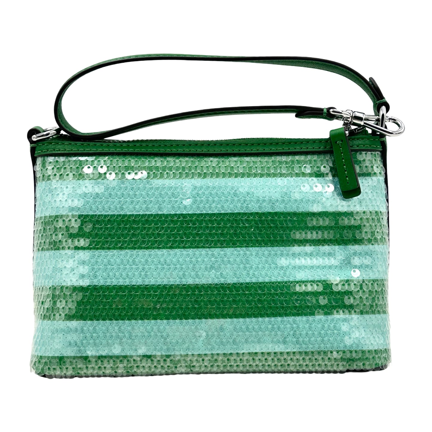 Kate Spade Lulu Seaside Stripe Sequin East West Pouchette - Green