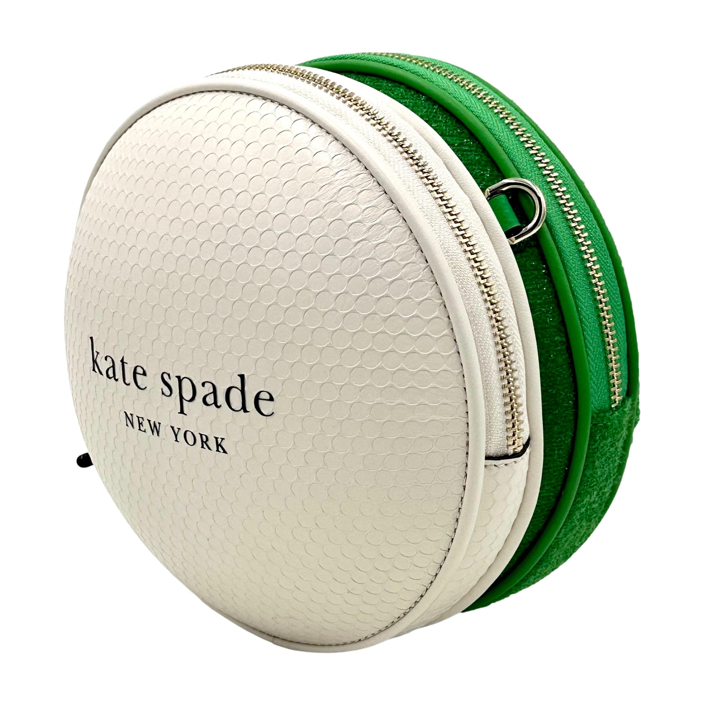 Kate Spade Tee Time 3D Golf Ball Leather Crossbody Bag - White Green