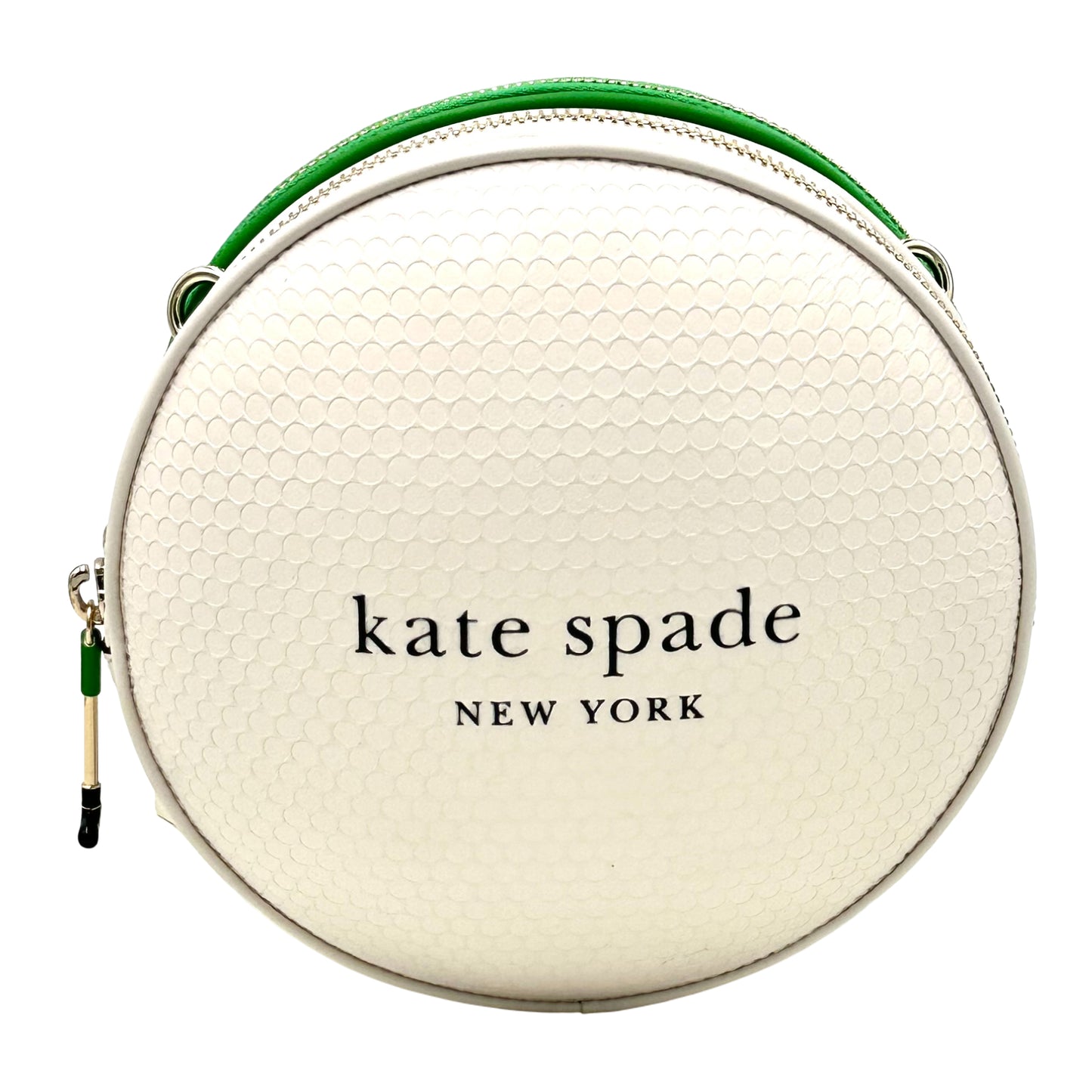 Kate Spade Tee Time 3D Golf Ball Leather Crossbody Bag - White Green