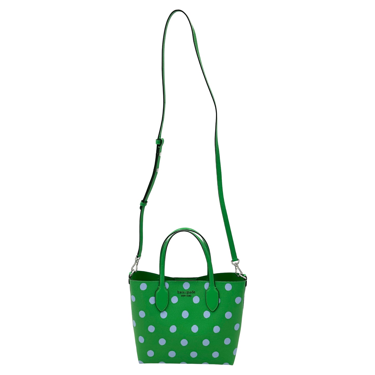Kate Spade Bleecker Medium Crossbody Tote Blue Dot - Green