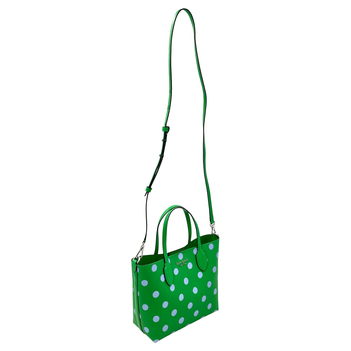 Kate Spade Bleecker Medium Crossbody Tote Blue Dot - Green