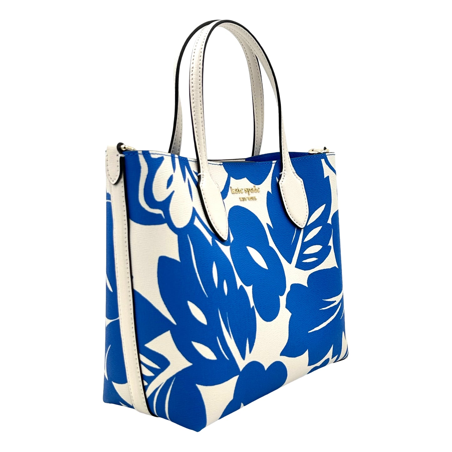 Kate Spade Bleecker Tropical Foliage Medium Crossbody Tote - Blue
