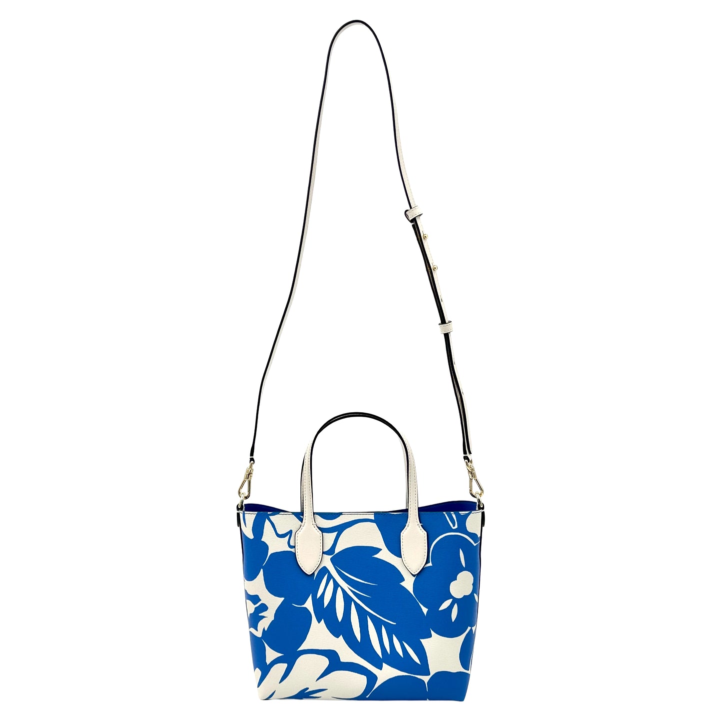 Kate Spade Bleecker Tropical Foliage Medium Crossbody Tote - Blue