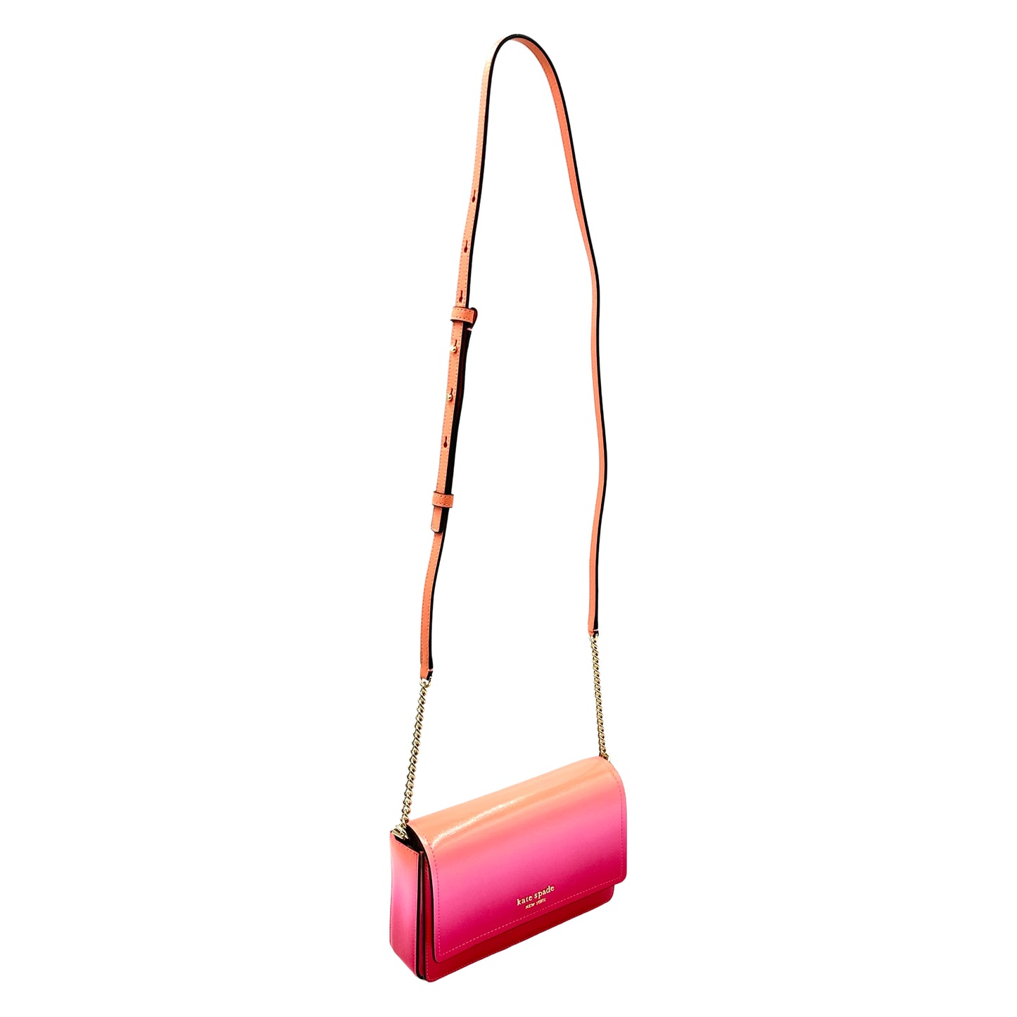 Kate Spade New York Morgan Ombre Flap Chain Wallet Crossbody - Melon Ball