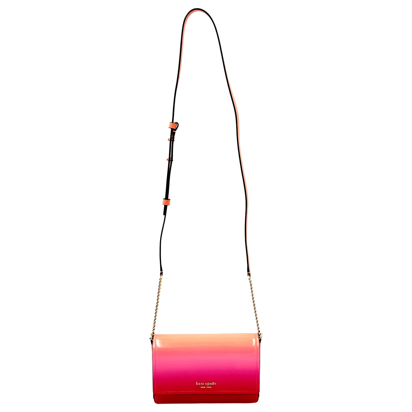 Kate Spade New York Morgan Ombre Flap Chain Wallet Crossbody - Melon Ball