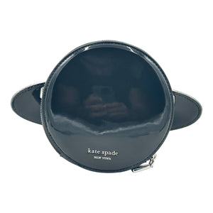 Kate Spade Spaced Out embellished metallic crossbody bag in black with micro chain strap, stylish and compact for everyday use.