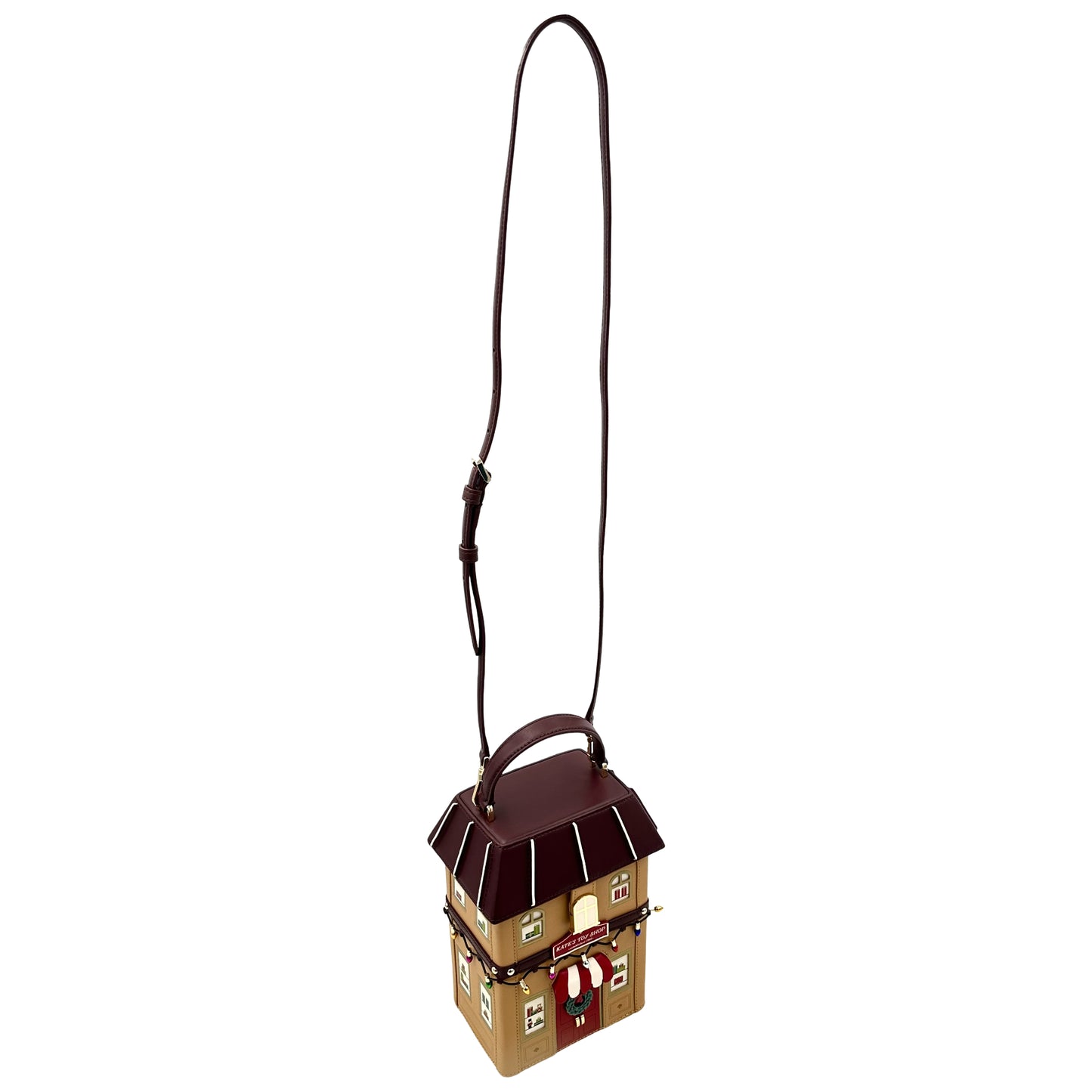 Kate Spade Oh What Fun 3D Toy Store Crossbody House Purse - Brown/Red