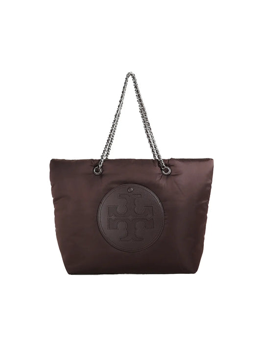Tory Burch Ella Chain Soft Tote Bag – Brown
