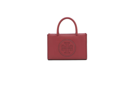 Tory Burch Ella Bio Mini Tote Crossbody Bag - Juneberry Red