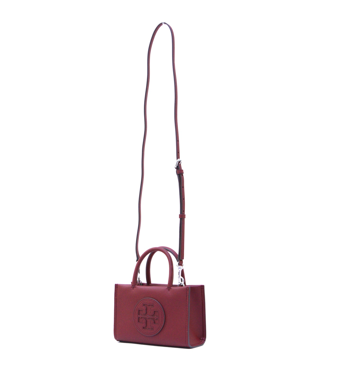Tory Burch Ella Bio Mini Tote Crossbody Bag - Juneberry Red