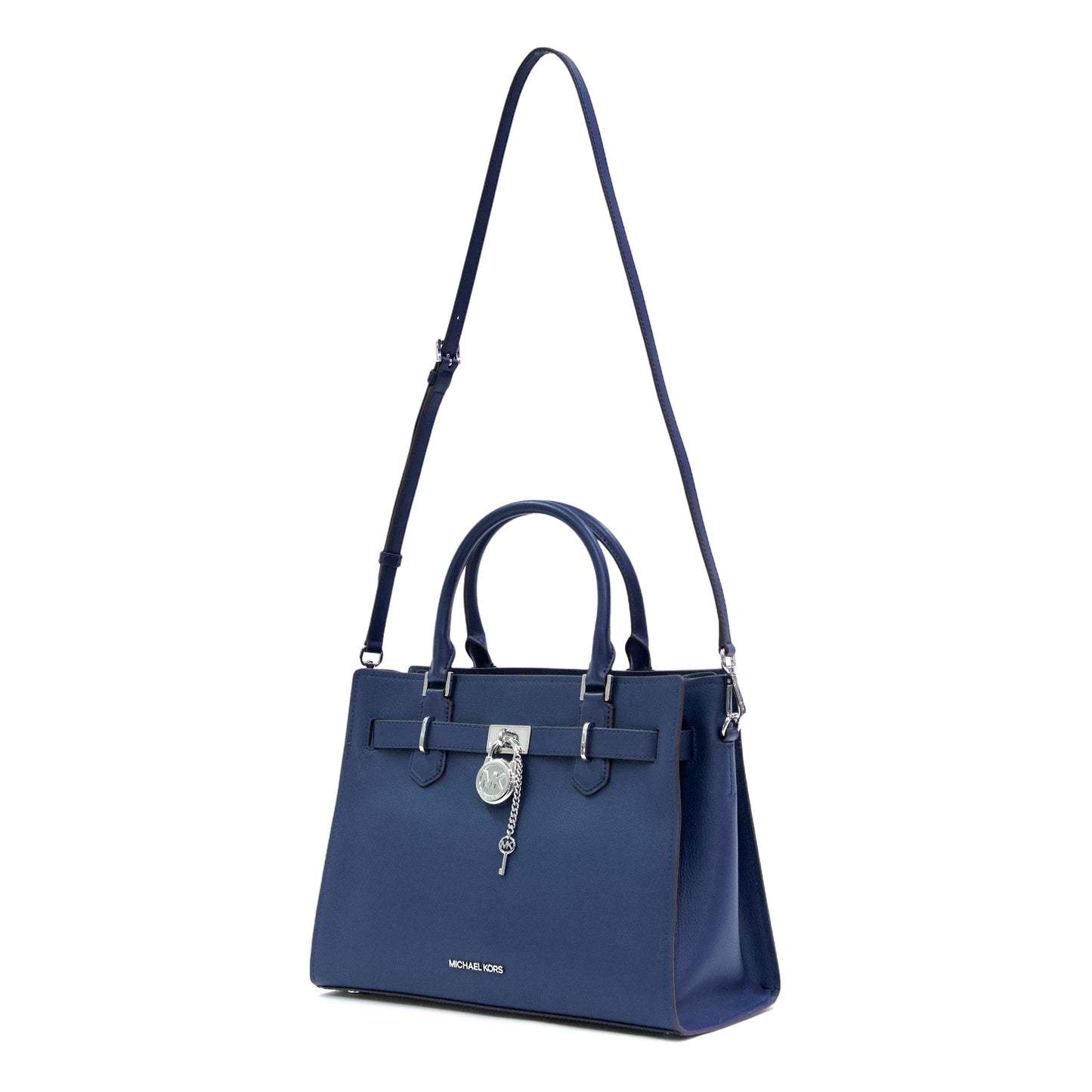 Michael Kors Hamilton Medium Satchel Leather- Navy