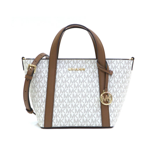 Michael Kors Pratt Small Tote Messenger - Vanilla