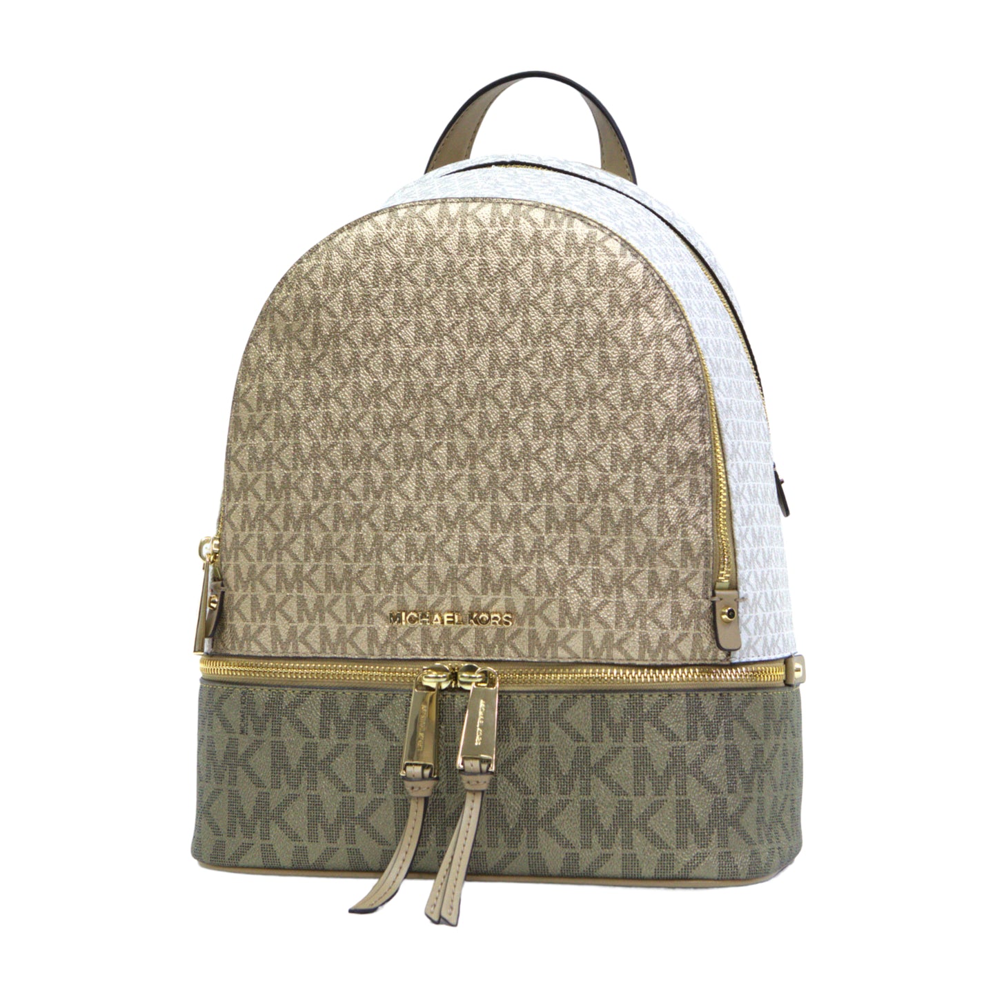Michael Kors Rhea Zip Medium Backpack - Camel Multi