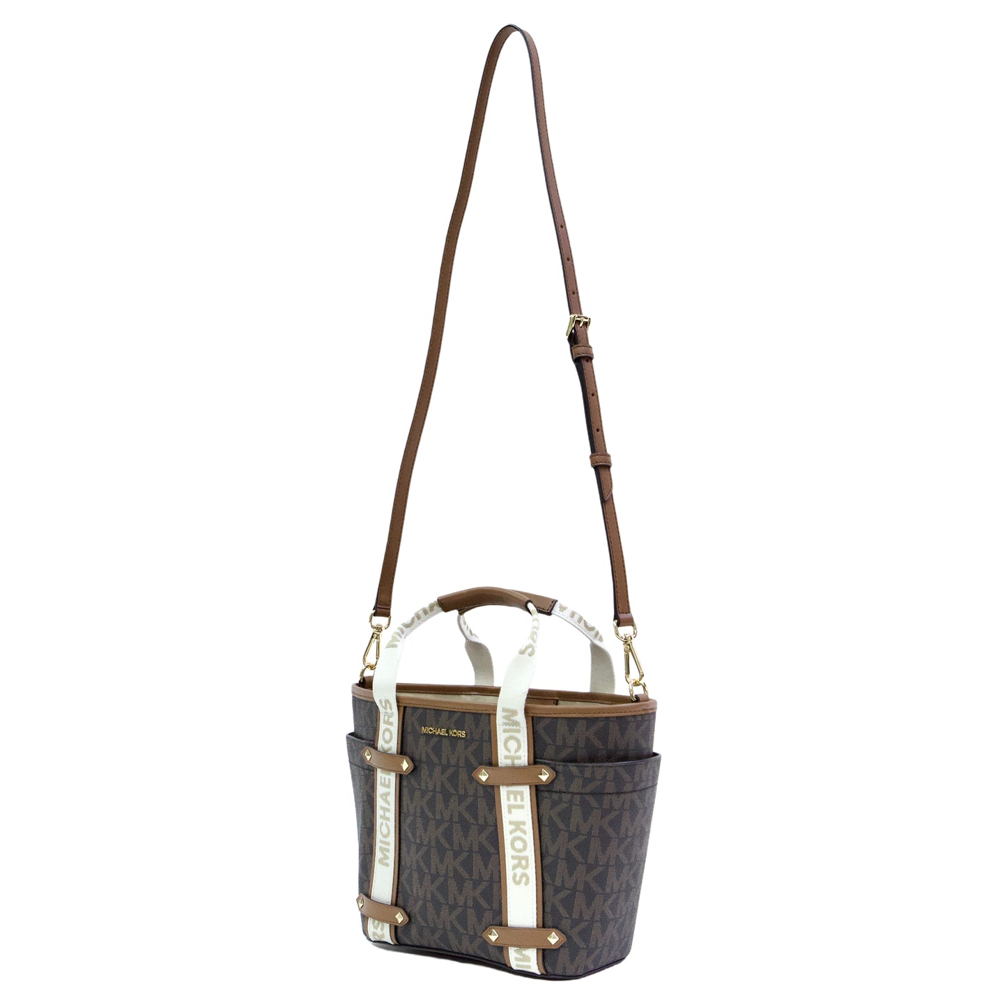Michael Kors Maeve SM Open Tote- Brown/ Luggage