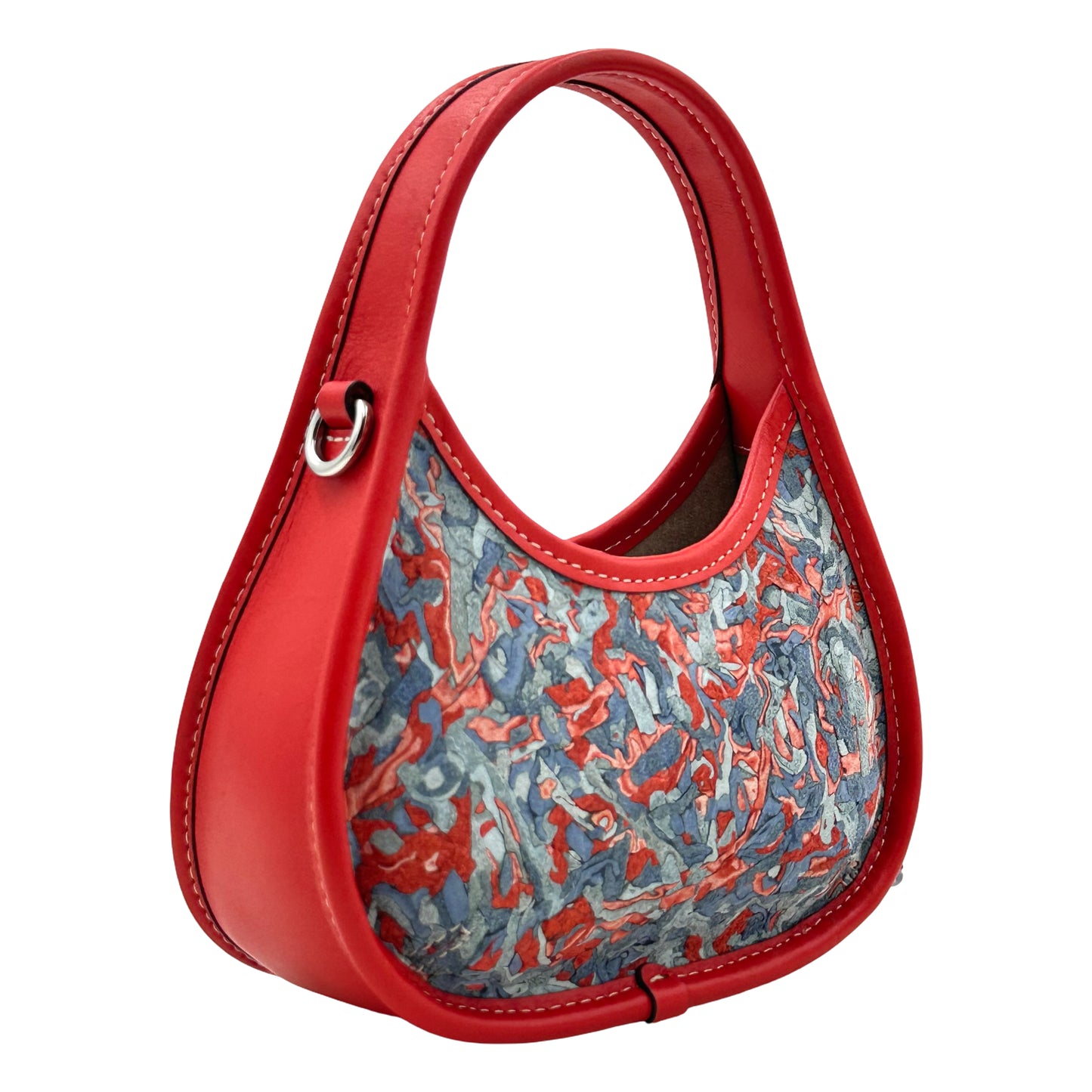 Coach Mini Ergo Bag In Upcrushed Upcrafted Leather - Miami Red Multi