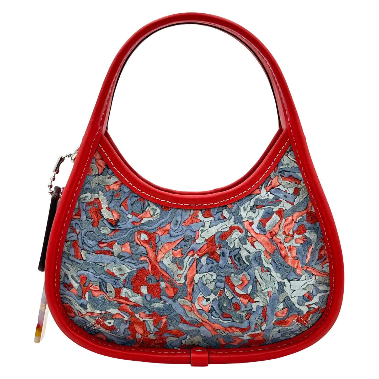 Coach Mini Ergo Bag In Upcrushed Upcrafted Leather - Miami Red Multi
