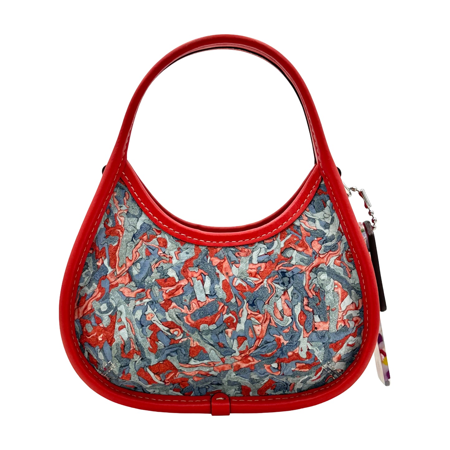 Coach Mini Ergo Bag In Upcrushed Upcrafted Leather - Miami Red Multi