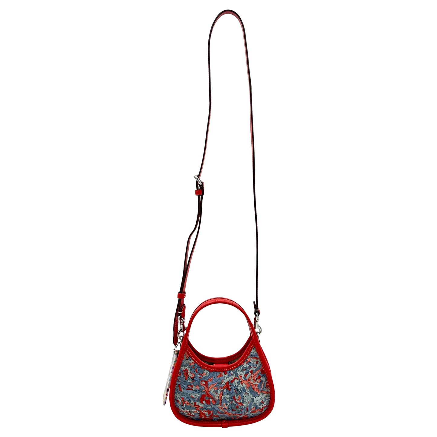 Coach Mini Ergo Bag In Upcrushed Upcrafted Leather - Miami Red Multi