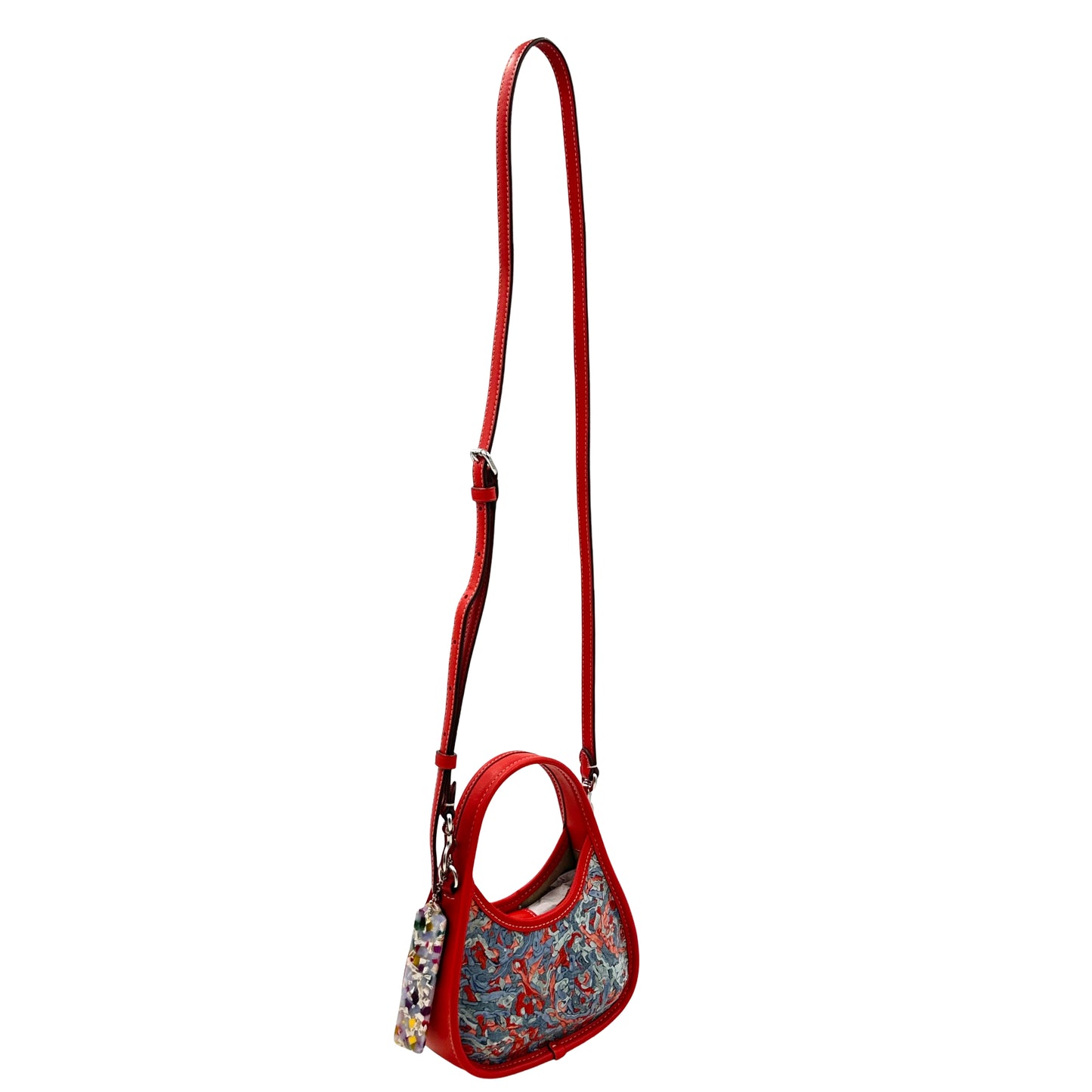 Coach Mini Ergo Bag In Upcrushed Upcrafted Leather - Miami Red Multi