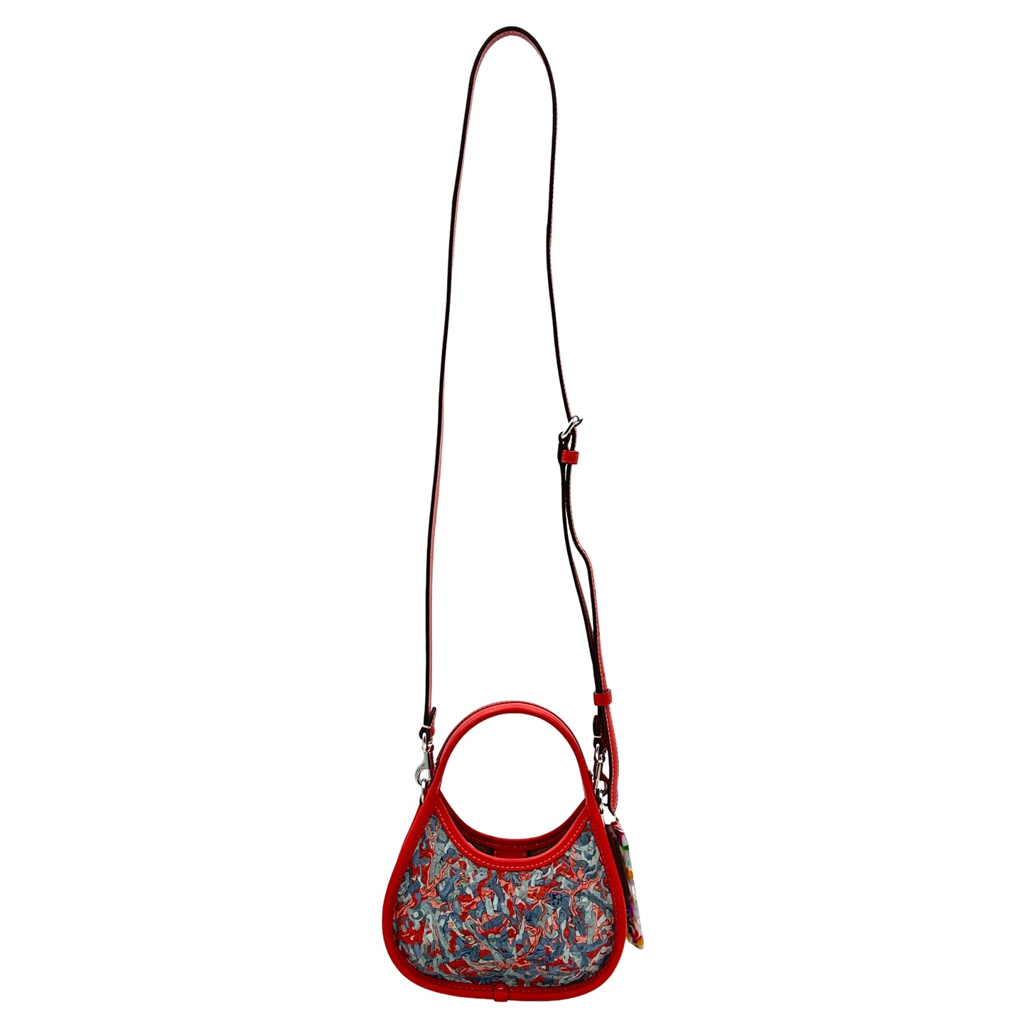 Coach Mini Ergo Bag In Upcrushed Upcrafted Leather - Miami Red Multi