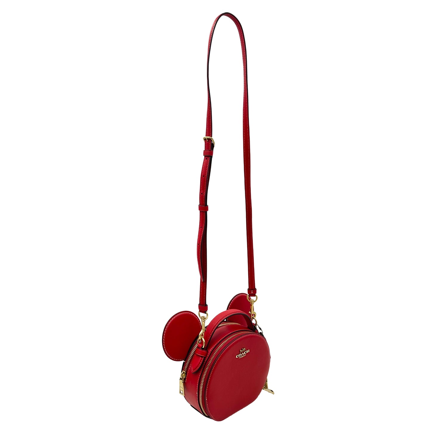 Coach Disney X Coach Mickey Mouse Ear Bag Smooth Leather - Electric Red