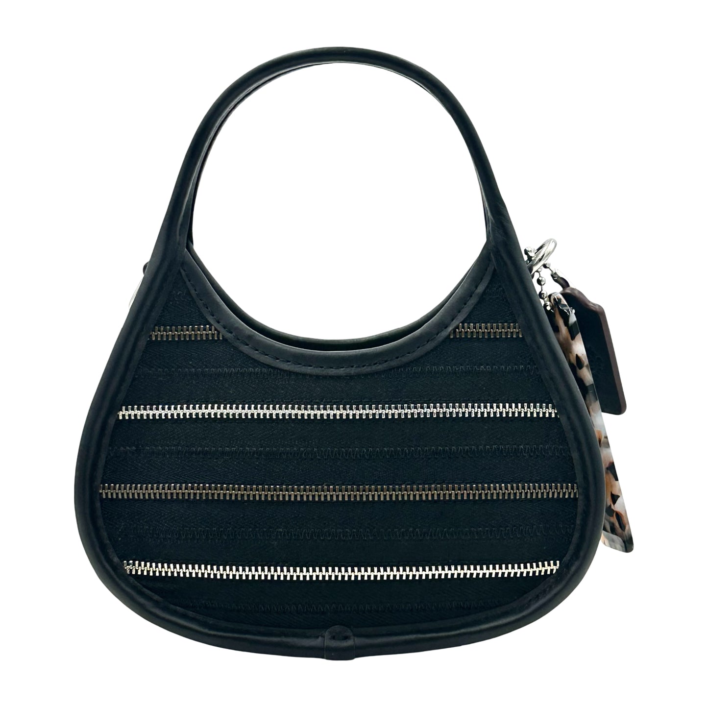 Coach Mini Ergo Upcrafted Zippers Crossbody Bag- Black