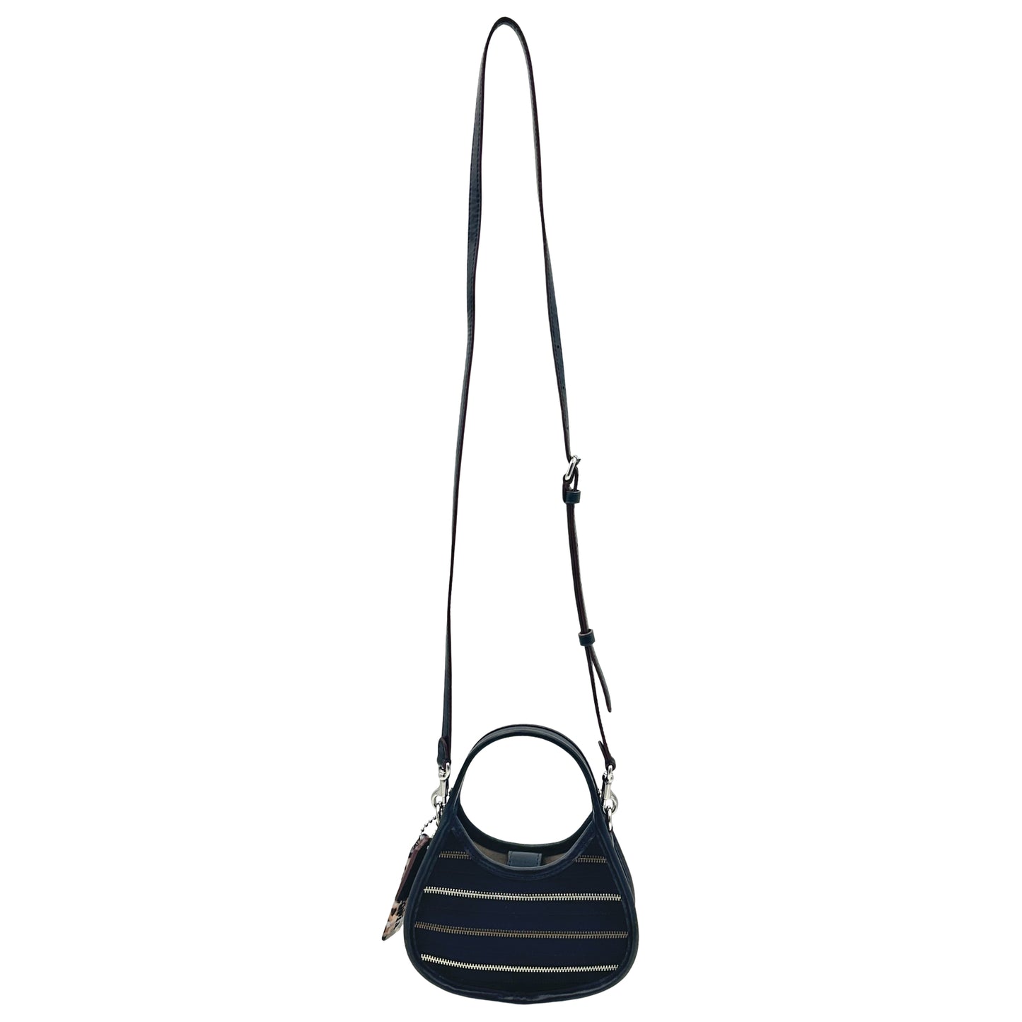 Coach Mini Ergo Upcrafted Zippers Crossbody Bag- Black