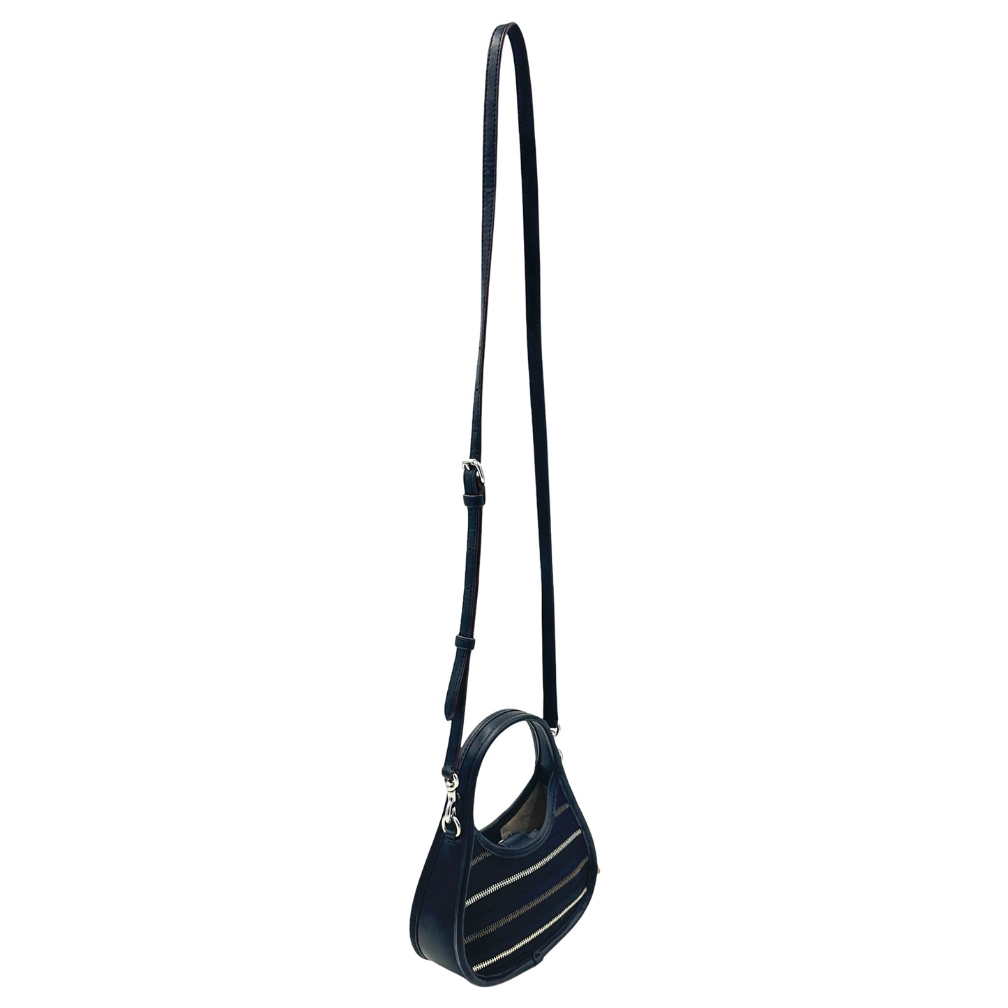 Coach Mini Ergo Upcrafted Zippers Crossbody Bag- Black
