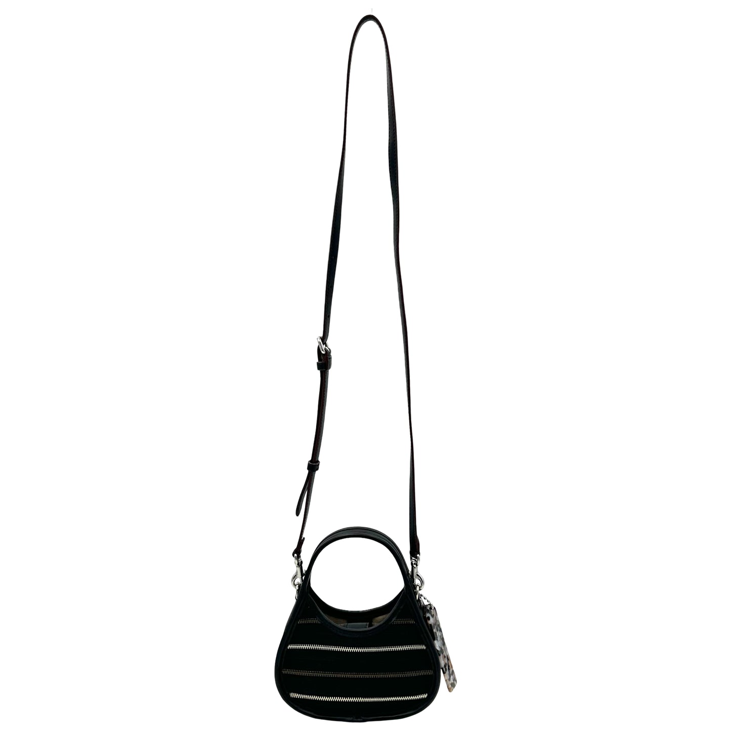 Coach Mini Ergo Upcrafted Zippers Crossbody Bag- Black