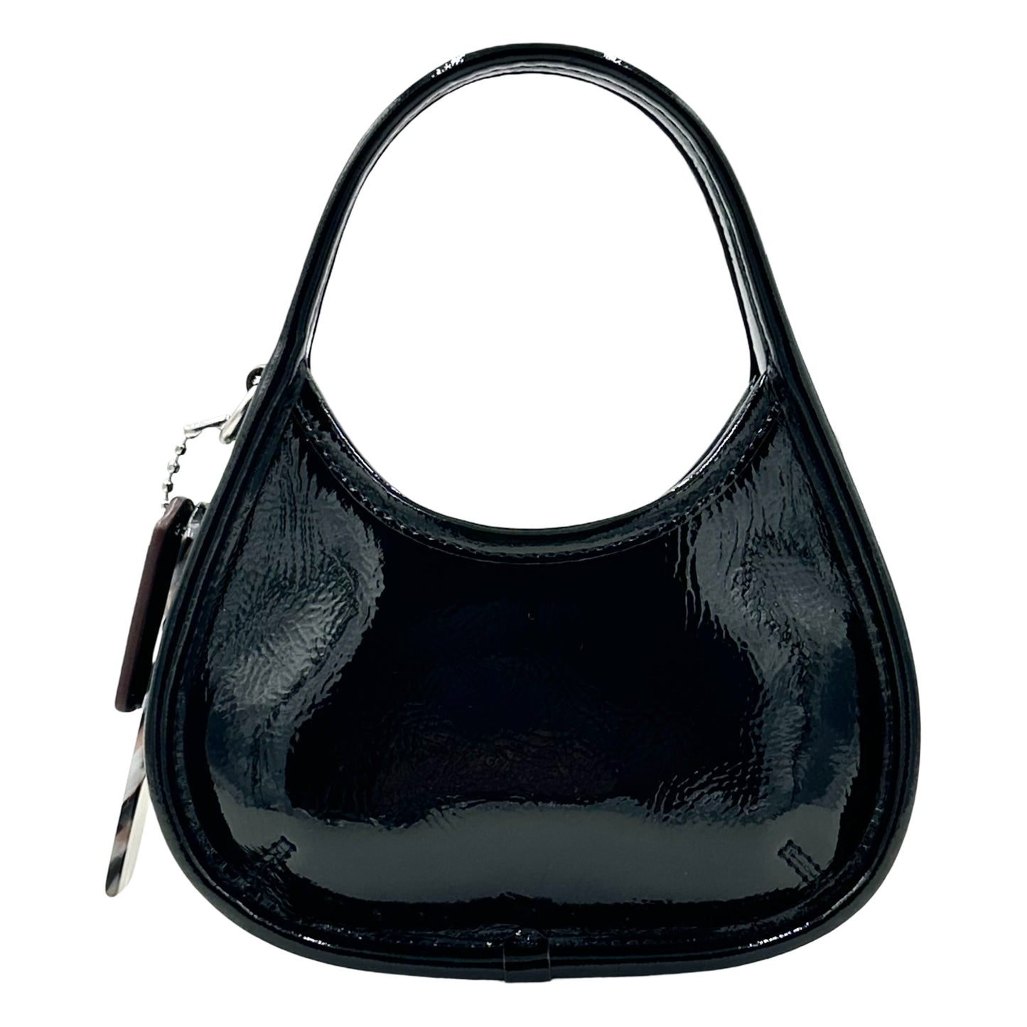 Coach Mini Ergo Bag In Crinkle Patent Coachtopia Leather - Black