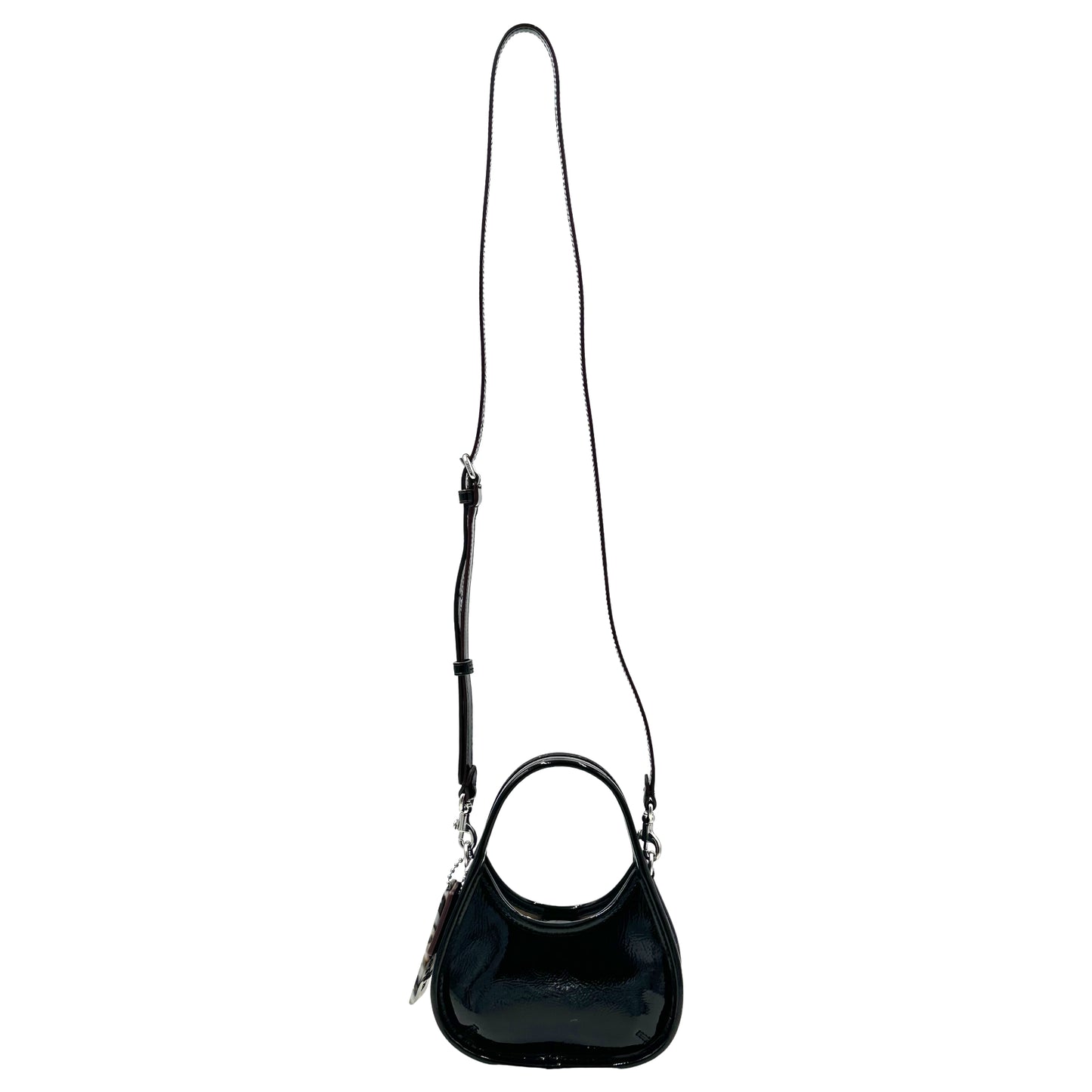 Coach Mini Ergo Bag In Crinkle Patent Coachtopia Leather - Black