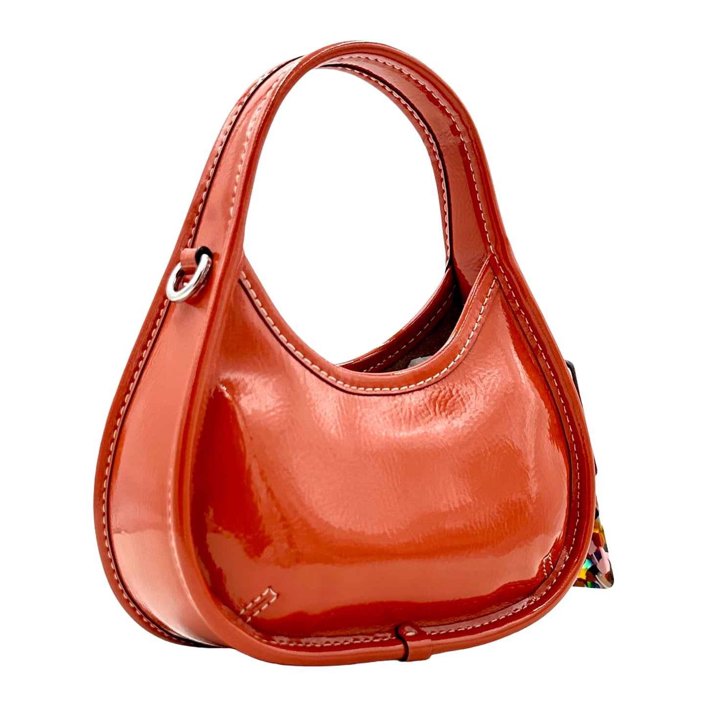 Coach Mini Ergo Bag In Crinkle Patent Coachtopia Leather - Deep Orange