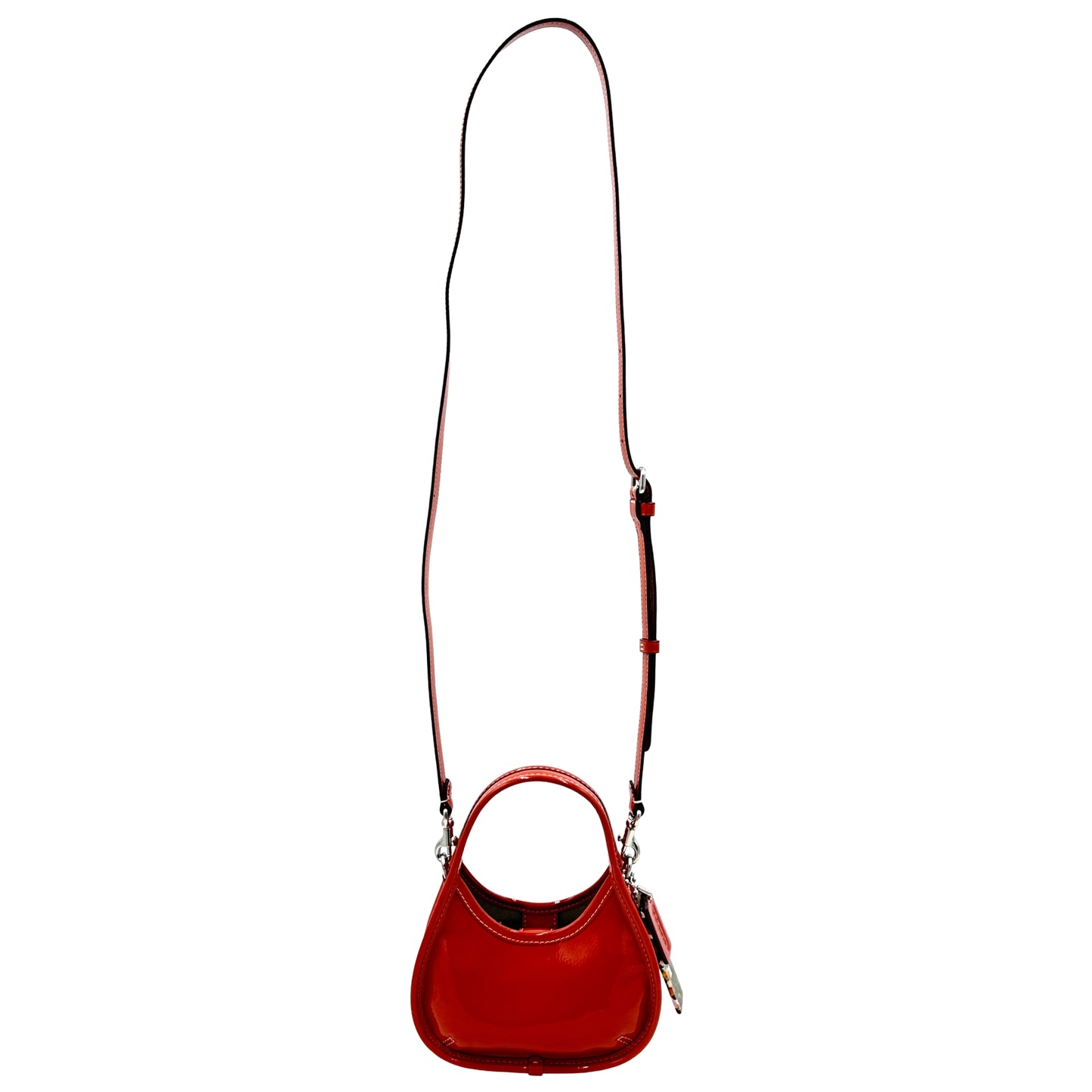 Coach Mini Ergo Bag In Crinkle Patent Coachtopia Leather - Deep Orange