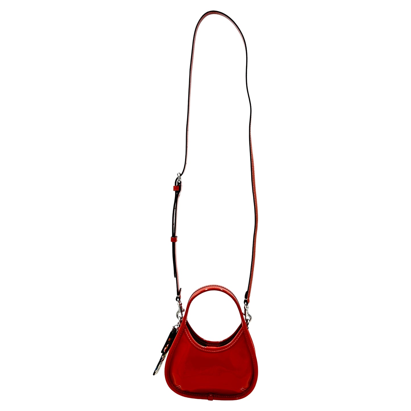 Coach Mini Ergo Bag In Crinkle Patent Coachtopia Leather - Deep Orange